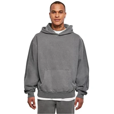 Abbildung von Urban Classics Garment DYE Kapuzenpullover, Herren, Größe: Medium, Darkshadow
