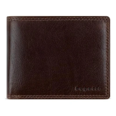 Abbildung von bugatti Savona Geldbörse aus vegetabilem Büffelleder, RFID Portemonnaie Querformat, Leder Wallet für Herren, braun