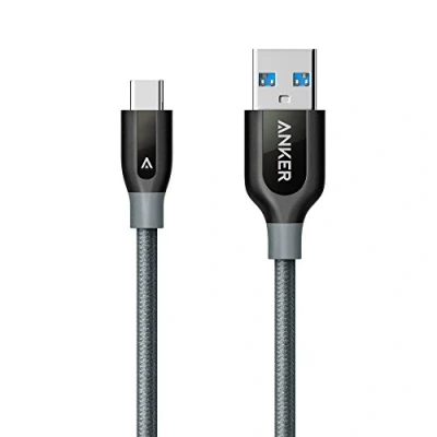 Abbildung von Anker Powerline+ 0.9m USB C Kabel auf 3.0 A, Beständig für Typ Geräte Inklusive Galaxy S8, S8+,S9, MacBook, Sony XZ, LG V20 G5 G6, HTC 10, Xiaomi 5 und weitere (Grau), Grau A