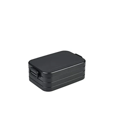 Abbildung von Mepal Brotdose Midi To Go Lunchbox für 2 Sandwiches oder 4 Brotscheiben Meal Prep Box Erwachsene Essenbox mit Unterteilung Nordic black