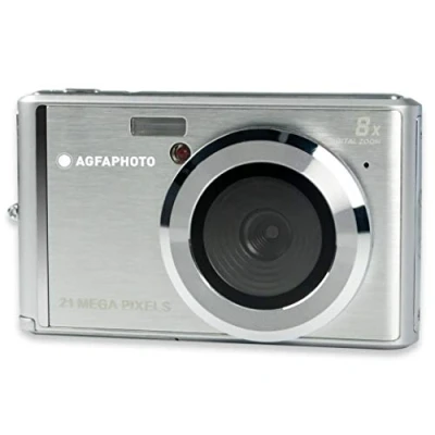 Abbildung von AGFA Photo Kompakte Digitalkamera mit 21 Megapixel CMOS Sensor, 8x Digitalzoom und LCD Display Silber