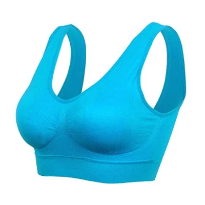 Abbildung von Boolavard ® Sport BH und Wohlfühl Bra Komfort nahtlos in Farbe Weiß Schwarz Beige (XL: 106 111cm (85B 90B), Türkis)