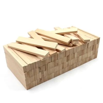 Abbildung von 80x Holzleiste 22x8x160mm Buche lose Bastelklötzchen zum Basteln Bastelstäbe (Buche 22x8mm)