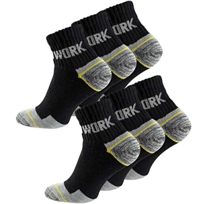Abbildung von 6 Paar Herren Kurzschaft Arbeitssocken Robuste Atmungsaktive Work Socks Berufssocken, Gr. 43 46