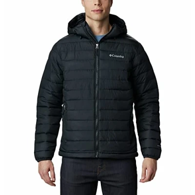 Abbildung von Columbia Powder LITE Hooded Jacket Winterjacke, Herren, Größe: Small, Black