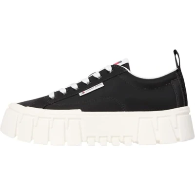 Abbildung von Tommy Jeans Flatform Sneaker low, Damen, Größe: 38, Black Schuhe