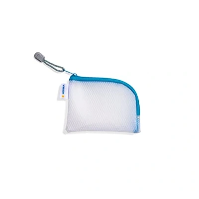 Abbildung von HERMA Dokumententasche A7 mit Reißverschluss, wasserdichte mini Reißverschlusstasche, verschließbare Dokumentenmappe aus Kunstoff Zipper, halb transparent, 14 x 10 cm, blau