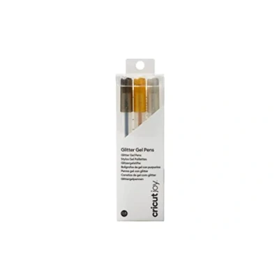 Abbildung von Cricut 2008070, schwarz/gold/silber Joy Glitzer Gelstifte 0,8, Kunststoff, 3 Stück (1er Pack)