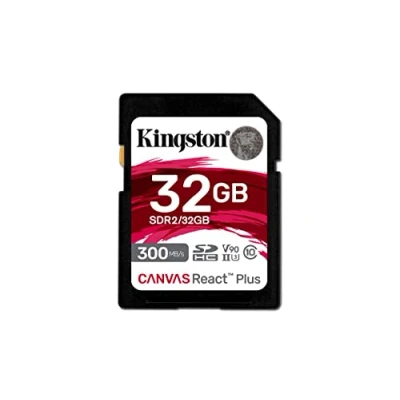 Abbildung von Kingston Canvas React Plus 32GB SDHC Speicherkarte UHS II 300R/260W U3 V90 for Full HD/4K/8K SDR2/32GB