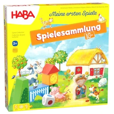 Abbildung von HABA 304223 Meine ersten Spiele Spielesammlung, 10 erste auf dem Bauernhof für 1 3 Kinder ab 2 Jahren