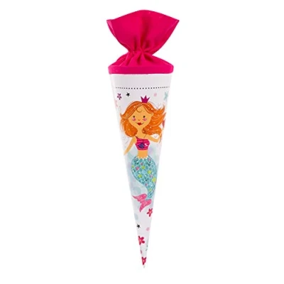 Abbildung von goldbuch 93582 Geschwistertüte 35 cm, Schultüte für Mädchen, Zuckertüte mit Motiv Fräulein Meer, Geschenktüte aus Lackkarton Filzverschluss, zur Einschulung und Schulanfang, ca. x 11,5 cm