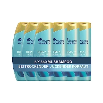 Abbildung von Head &amp; Shoulders DERMAXPRO Hydra Pflege, Anti Schuppen Shampoo Männer und Damen (6x 360 ml), mit Kokosmilch, aktiver Aloe Vitamin E, gegen juckende trockene Kopfhaut