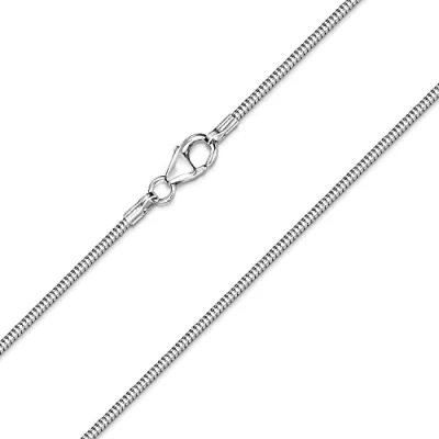 Abbildung von Materia Damen Schlangenkette Silber 925 Halskette 1,2mm rhodiniert K22 60 cm