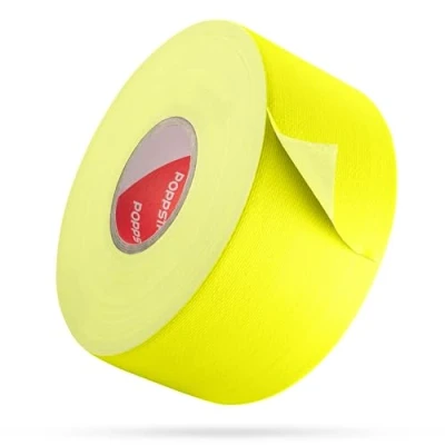 Abbildung von POPPSTAR Neon UV Klebeband 25m x 50mm, fluoreszierendes Gewebeklebeband, neongelb, 1 Rolle