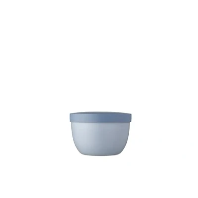 Abbildung von Mepal Snackbox Ellipse Lebensmittelbehälter zum Aufbewahren und Transportieren von Snacks geeignet für Gefrierschrank, Mikrowelle &amp; Spülmaschine 350 ml Nordic Blue