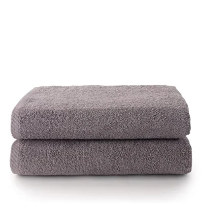Abbildung von Top Towel Plus Große Badetücher 2 Duschtücher 70x140 cm 100% Baumwolle Grau