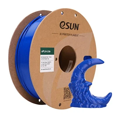 Abbildung von eSUN PLA Filament 1.75mm, Modifiziertes 3D Drucker PLA, Maßgenauigkeit +/ 0.03mm, 1KG Spule (2.2 LBS) Druck für (D Blau, Lite 1KG)