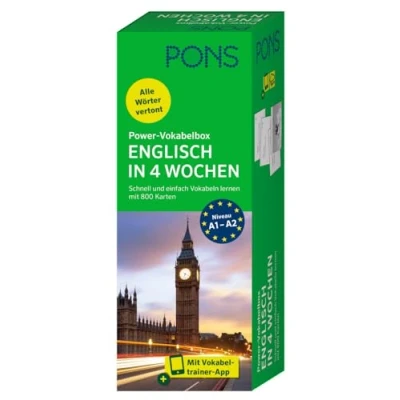 Abbildung von PONS Power Vokabelbox Englisch: Schnell und einfach Vokabeln lernen mit 800 Karten