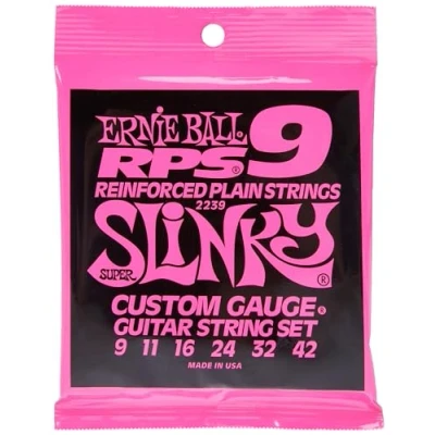 Abbildung von Ernie Ball Super Slinky RPS Nickel Wound E Gitarrensaiten, Stärke 9 42
