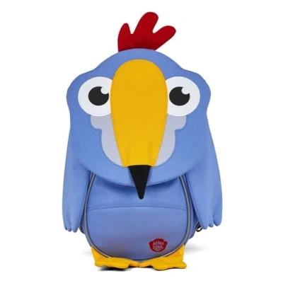 Abbildung von Affenzahn Kleiner Freund Kindergarten Rucksack für 1 3 Jährige Ergonomisch Reflektierend Ziehzunge mit Namensschild Tukan Lavendel