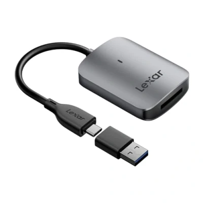 Abbildung von Lexar RW515 CFexpress Typ A Kartenleser, bis zu 900 MB/s, USB 3.2 Gen 2 Speicherkartenleser für CFe Karte, CF Kartenleser inklusive C Kabel/USB Adapter (LRW515U RNHNG)