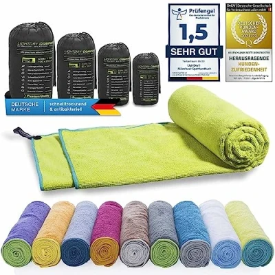 Abbildung von LightDry® Original Mikrofaser Sporthandtuch Backpack Reise Handtuch Sport &amp; Fitness Badehandtuch saugfähig, leicht antibakteriell und extrem schnell trocknend