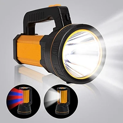 Abbildung von MAYTHANK Extrem helle Taschenlampe Led Aufladbar 10000 Lumen Akku Handscheinwerfer Handlampe Gross Suchscheinwerfer USB C Wiederaufladbare Flashlight Batteriebetrieben Laterne Camping