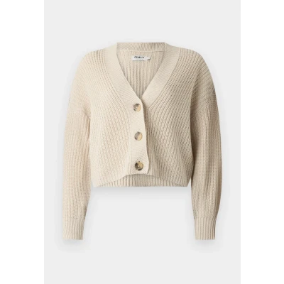 Abbildung von ONLY Onlcarolspring LS Strickjacke, Damen, Größe: Large, Pumice stone