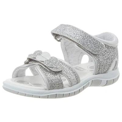 Abbildung von Chicco, Kindersandalen, Hinten Geschlossen, mit Doppeltem Klettverschluss, Kinderschuhe, Italienisches Design, Silber, 29 EU