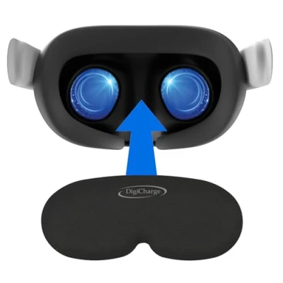 Abbildung von Digicharge VR Objektivschutz Objektivabdeckung Kompatibel mit Meta Quest 3S, 3, 2, Oculus RiftS, Valve Index, PICO, Premium Schaum, Schutz vor Staub und Kratzern Lens Cover