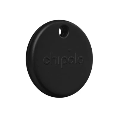 Abbildung von Chipolo POP Schlüsselfinder Farbenfroher, kompatibler und lauter Bluetooth Tracker mit Lass Dein Handy klingeln, kompatibel Apple Wo ist oder Google Mein Gerät Finden Schwarz