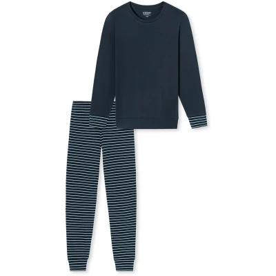 Abbildung von uncover by Schiesser Pyjama, Damen, Größe: 36, Dunkelblau gem