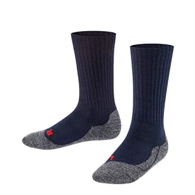 Abbildung von FALKE Unisex Kinder Active Warm K SO Wolle dick atmungsaktiv 1 Paar Socken, Blickdicht, Blau (Marine 6120), 27 30
