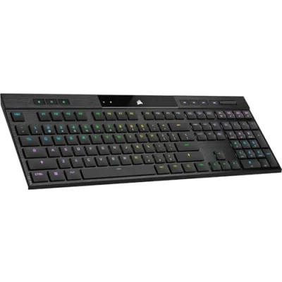 Abbildung von CORSAIR K100 AIR WIRELESS RGB Ultra Thin Mechanical Gaming Keyboard CHERRY MX Low Profile Tactile Switches Bluetooth iCUE Kompatibel PC, Mac, PS5, PS4, Xbox QWERTZ DE Schwarz
