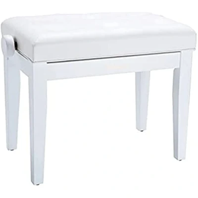 Abbildung von Roland Klavierbank in weißem Satin Finish mit Vinyl Sitz RPB 300WH