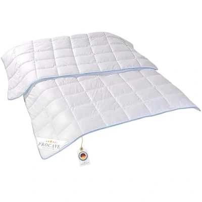 Abbildung von PROCAVE TopCool Qualitäts Bettdecke für den Sommer 200x200cm, Soft Komfort Bettdecke, kochfeste Steppdecke, atmungsaktiv &amp; wärmeausgleichend 100% aus Deutschland