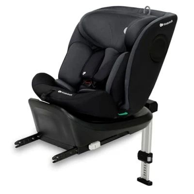 Abbildung von Kinderkraft I 360 Kindersitz 0 36 kg, SIZE 40 150 cm, Reboarder grad drehbar, Kinderautositz mit Isofix station, FWF und RWF, Verstellbare Kopfstütze/Rückenlehne Liegeposition, Schwarz