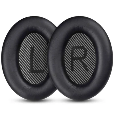 Abbildung von Ohrpolster für Bose QuietComfort 35 ii, Premium Ersatzpolster (QC35) Kopfhörer, Ersatz Ohrkissen Kompatibel mit II QC35 Over Ear Headphones (Schwarz)