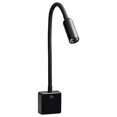 Abbildung von SEBSON LED Steckdosenlampe dimmbar schwarz, Leuchte für die Steckdose 4W, Steckerleuchte mit Schwanenhals flexibel neutralweiß 4000K Leselampe, Nachtlicht