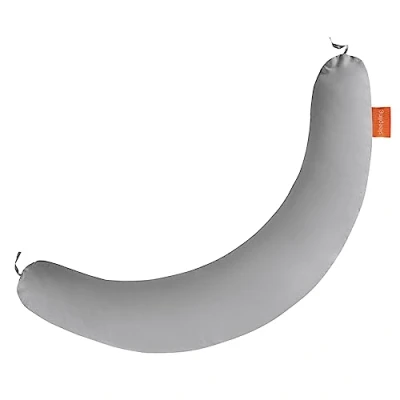 Abbildung von sleepling Stillkissen 40 x 190 cm, Schwangerschaftskissen lang, Lagerungskissen, 100% Mikrofaser, 60 Grad waschbar, Ökotex, grau