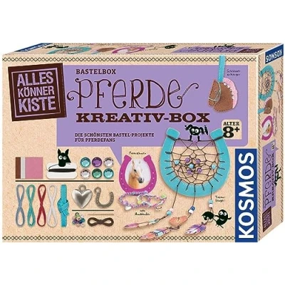 Abbildung von Kosmos 604363 AllesKönnerKiste Pferde Kreativ Box, DIY Bastelset für Mädchen und Jungen ab 8 Jahren, Set den Kindergeburtstag, Die schönsten Bastelprojekte Pferdefans