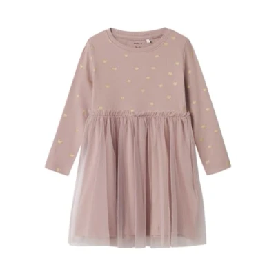 Abbildung von NAME IT Mädchen Nmfnadja Dress Noos Kleid, Deauville Mauve, 92 EU