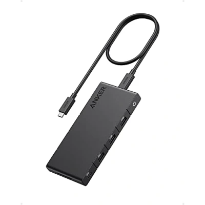 Abbildung von Anker 364 USB C Hub (10 in 1) mit max. 100W Power Delivery, Zwei 4K HDMI , einem Upstream Anschlüssen und 4 A Datenanschlüssen für Dell Laptop, ThinkPad mehr