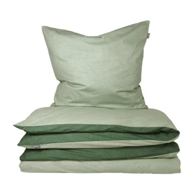Abbildung von Schiesser Bettwäscheset Doubleface Renforcé 2 teilig 135 x 200 cm Grün