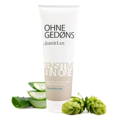Abbildung von Jean &amp; Len Energy 4in1 Duschgel Meeresextrakte Gurke, für Gesicht, Haare, Körper Körperrasur, sanfte Inhaltsstoffe verwöhnen Haut ohne Parabene Silikone, vegan, 250 ml
