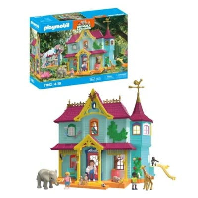 Abbildung von PLAYMOBIL Animals &amp; Friends Kunterbunte Tier Villa Spielzeug ab 4 Jahren Geschenk für Kinder Fördert Kreativität Umgang Mit Tieren Tieren, Figuren Zubehör 71852
