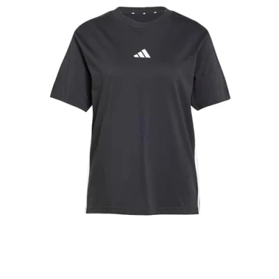 Abbildung von adidas Damen Essentials 3 Stripes Cotton T Shirt, Black/White, XL