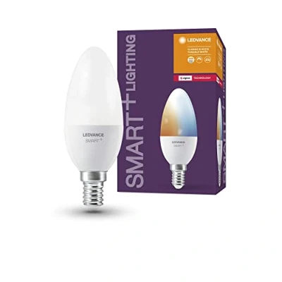 Abbildung von LEDVANCE Smart+ Lampe mit ZigBee Technologie, 5W, 40W Ersatz, Sockel E14, Lichtfarbe Tunable White, 470lm, 1er Pack