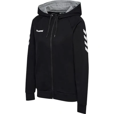Abbildung von Hummel Damen Hmlgo Cotton Zip Hoodie Kapuzenpullover, Schwarz, XS EU