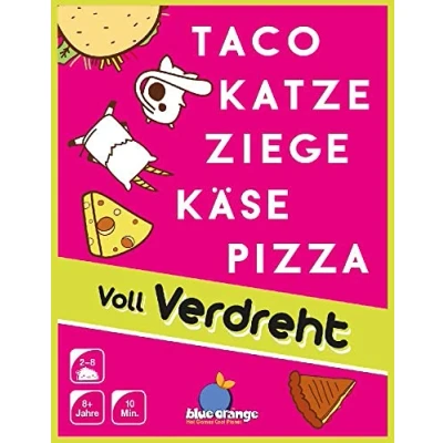Abbildung von Blue Orange, Taco Katze Ziege Käse Pizza: Voll Verdreht, Partyspiel, Kartenspiel, 2 8 Spieler, Ab 8+ Jahren, 10 Minuten, Deutsch
